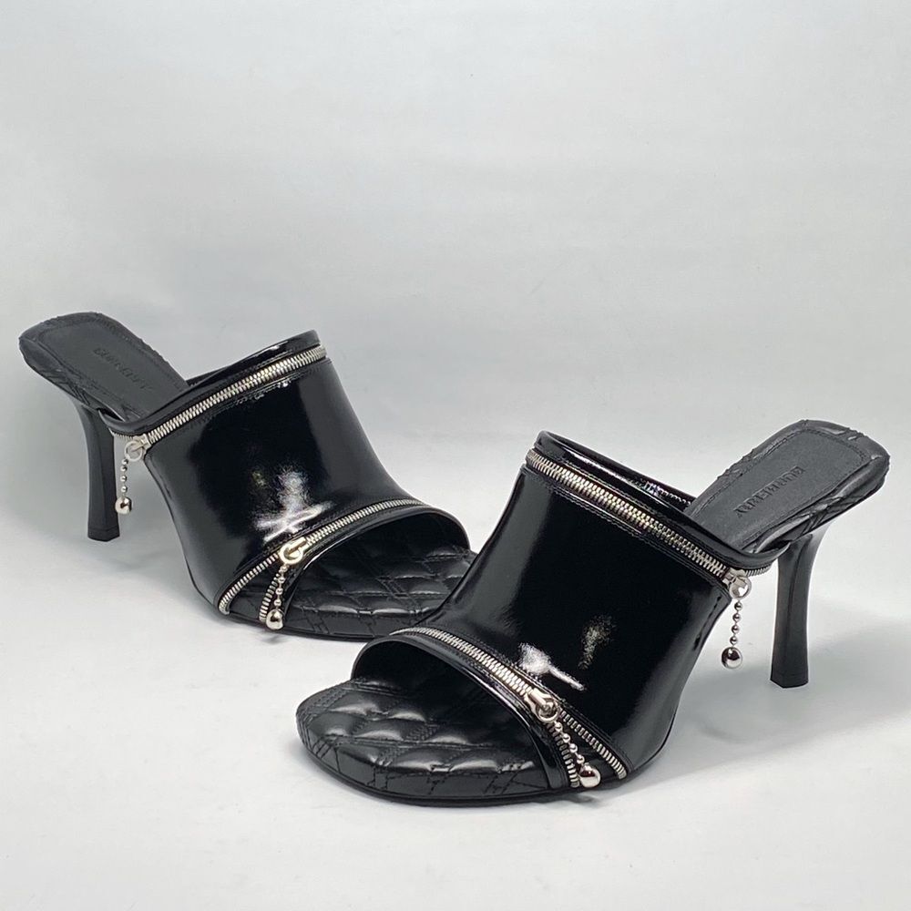 Burberry Peep High Heel Slide Sandals size 39 - Picture 5 of 12